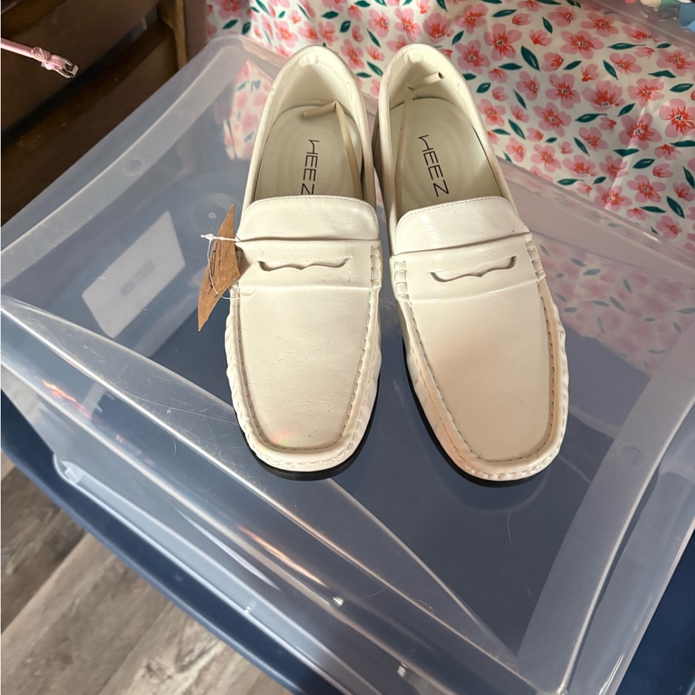 White Men's Penny Loafers — Classic Slip-On Dress Casual